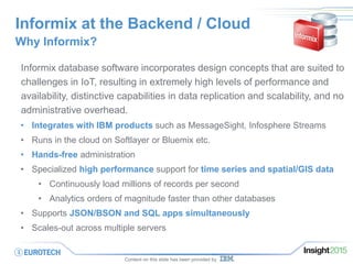 IoT / M2M Solutions with Informix in the IoT Gateway