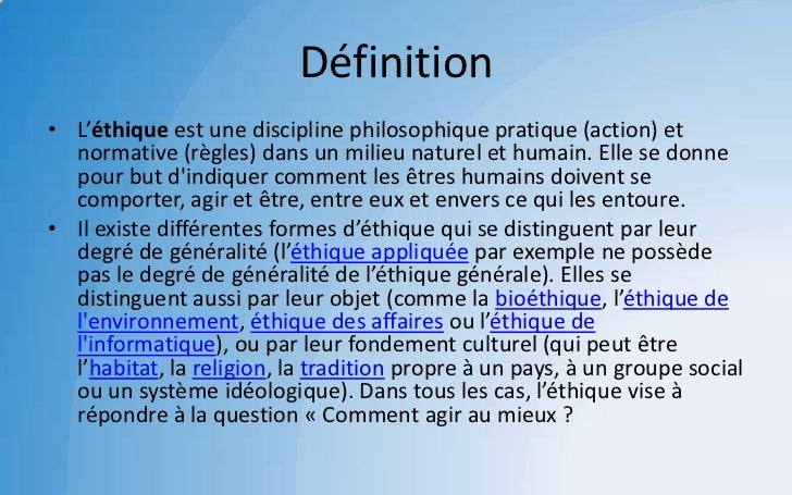 Ethique