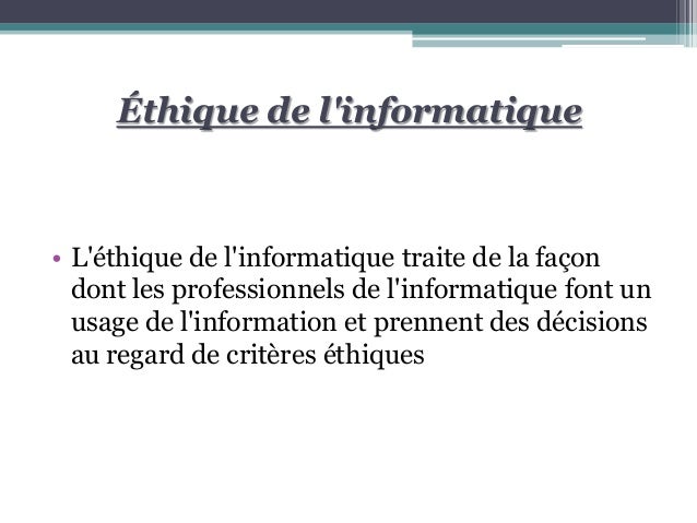 Ethique de affaires