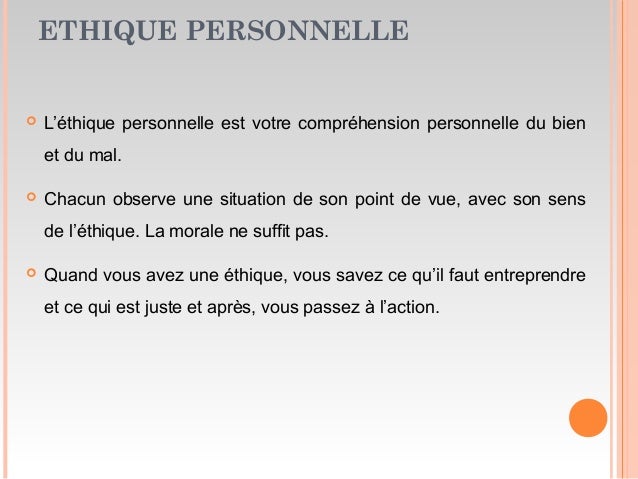Ethique Professionnelle