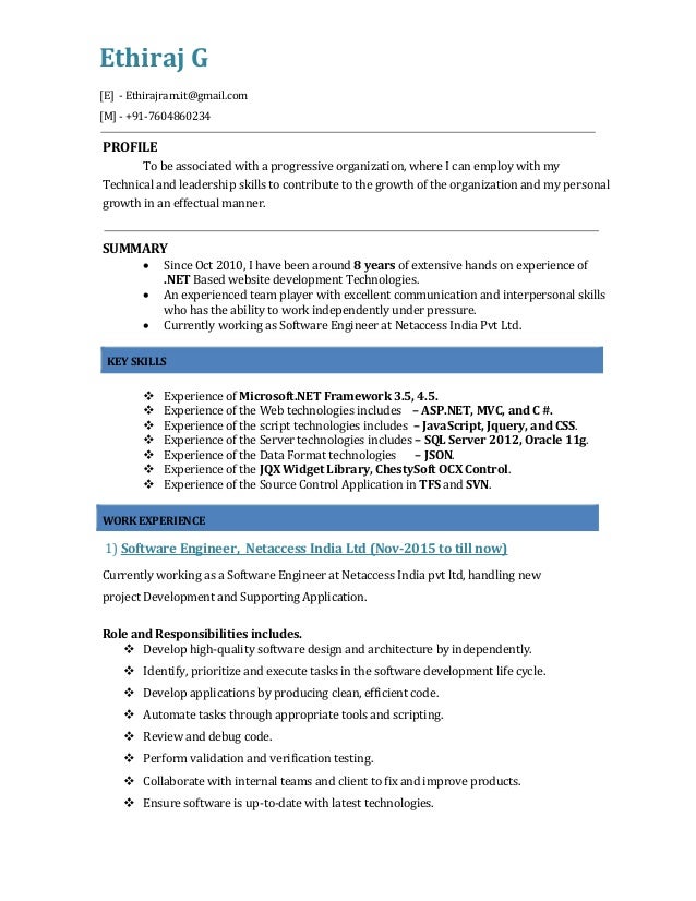 Software Engineer With 8 Years Experience In Asp Net C Mvc Jquery Images, Photos, Reviews