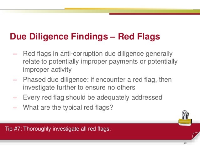 Best Practices In Anti Corruption Diligence On M A Targets Joint Ven Flag Report Due Diligence Template
