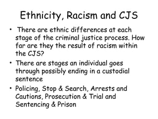 Ethnicity and crime