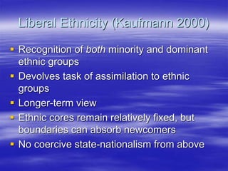 Summary
 EU as cosmopolitan movement
 Three forms of ethnic and nationalist
resistance to EU
 Multiculturalism and 'Eur...