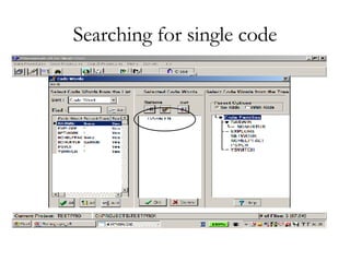 Searching for single code 