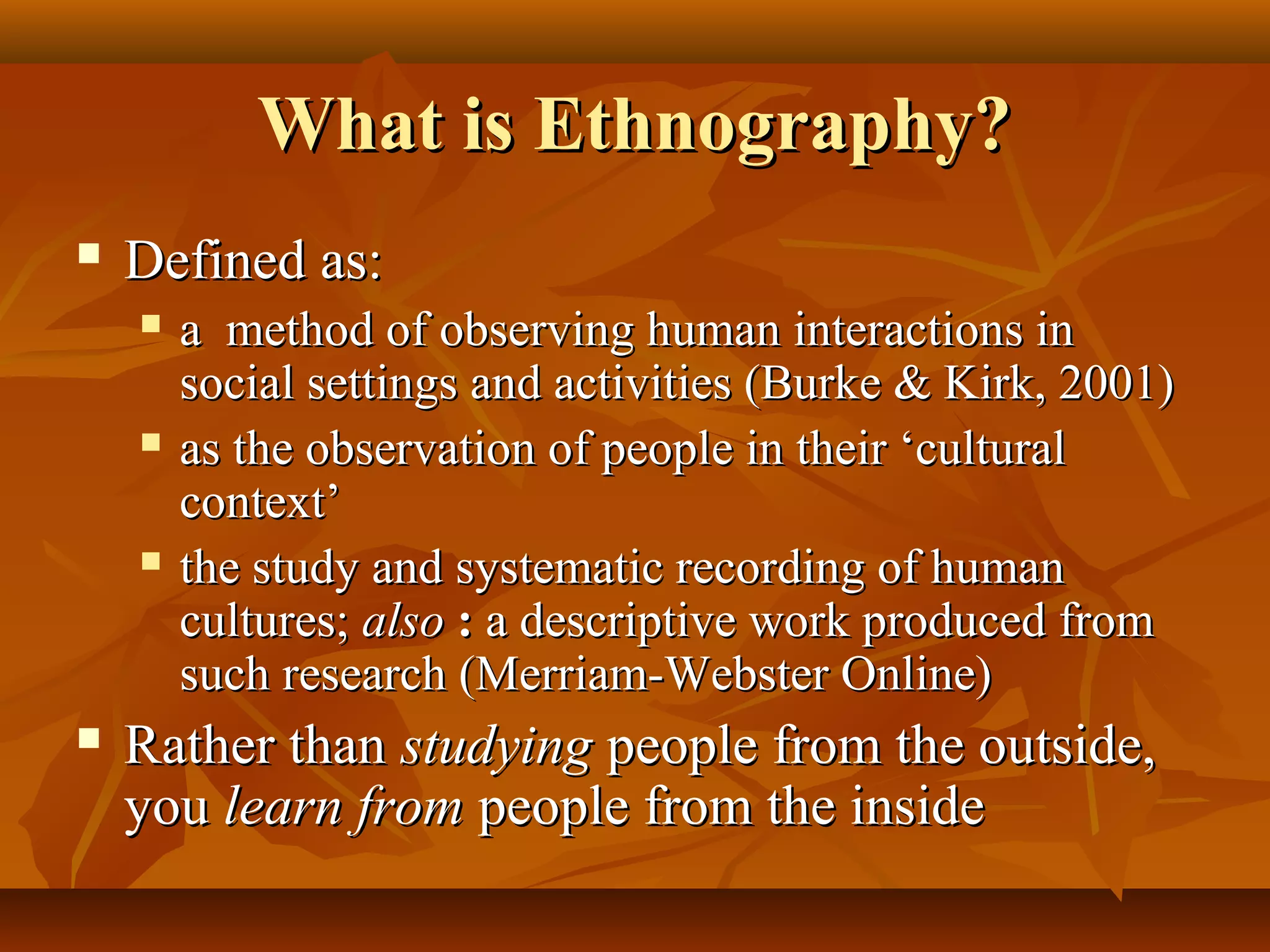 Ethnography | PPT