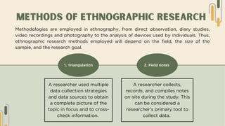Ethnography approach, qualitative research | PDF