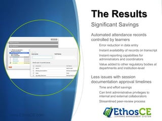 EthosCE Learning Management System for Continuing Medical Education | PPTX