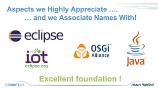 Aspects we Highly Appreciate ….
… and we Associate Names With!
Excellent foundation !
 