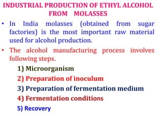 Ethyl alcohol production ppt | PPTX