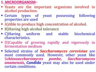 Ethyl alcohol production ppt | PPTX