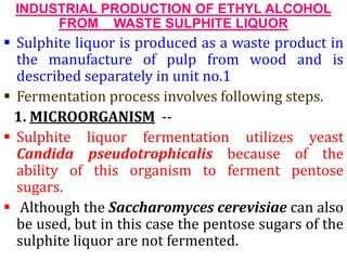 2. RAW MATERIAL–
 Sulphite liquor, the waste product of paper pulping
industry is the fundamental raw material in this
pr...