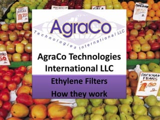 AgraCo Technologies
 International LLC
   Ethylene Filters
   How they work
 