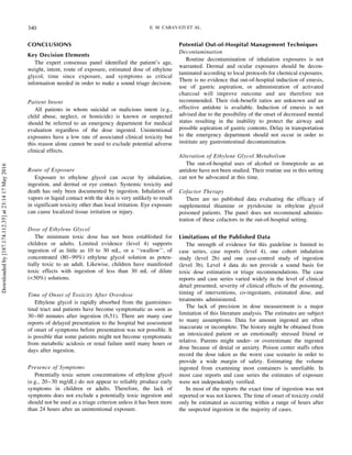 Ethylene glycol exposure an evidence based consensus guideline for out ...