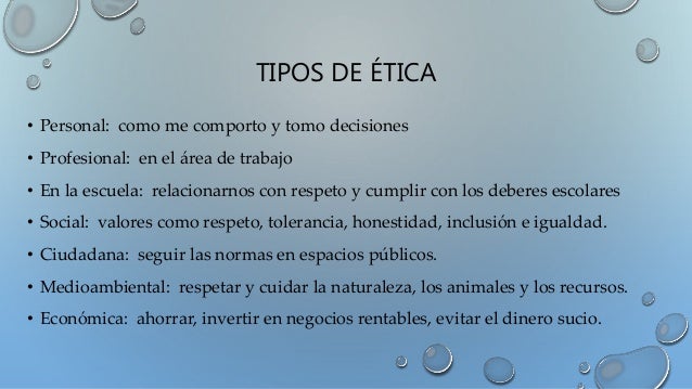 Ejemplos De Etica Personal