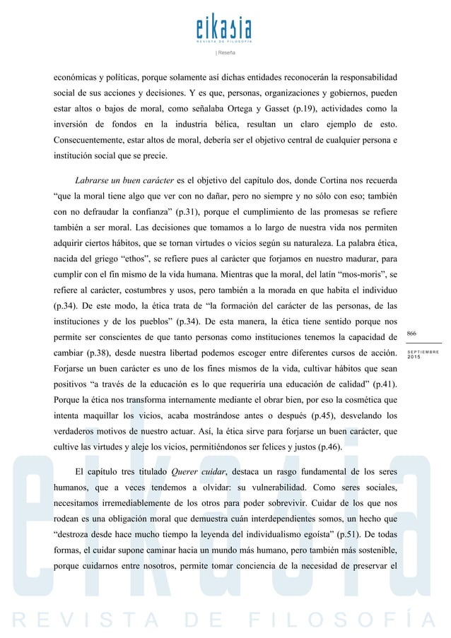 para que sirve realmente la etica Adela Cortina para que sirve realmente la etica Adela Cortina