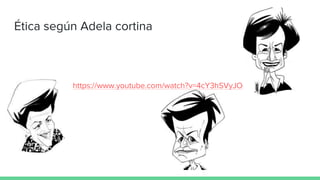 Ética según Adela cortina
https://www.youtube.com/watch?v=4cY3hSVyJOo
 