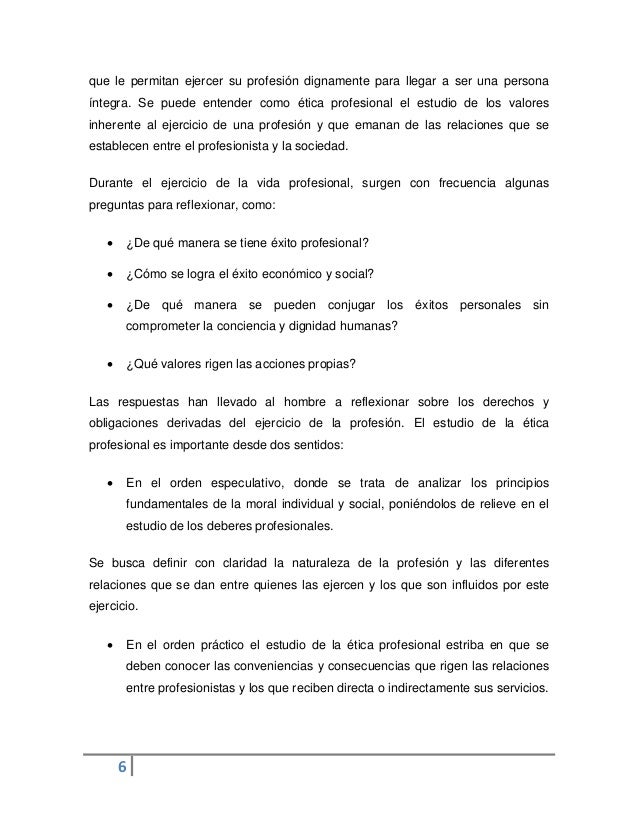 Unidad 3. Ética en el ejercicio de la profesión