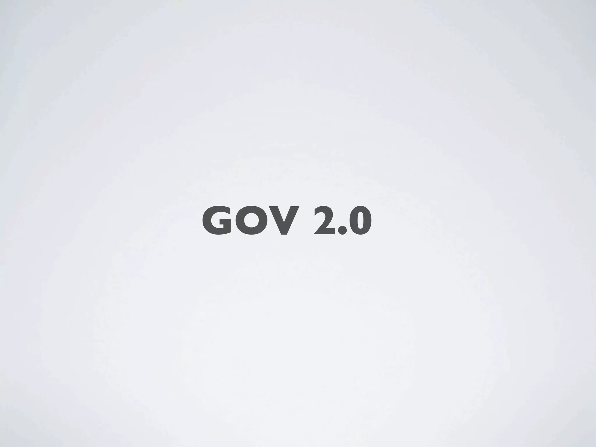 GOV 2.0
 