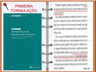 PRIMEIRA
FORMULAÇÃO
Pág. 59
 