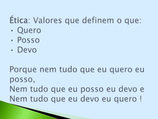 Etica e postura profissional- Profº Gilberto de Jesus