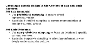 Etic Example Understanding Etic and Emic Perspectives in Cultural Research and ...