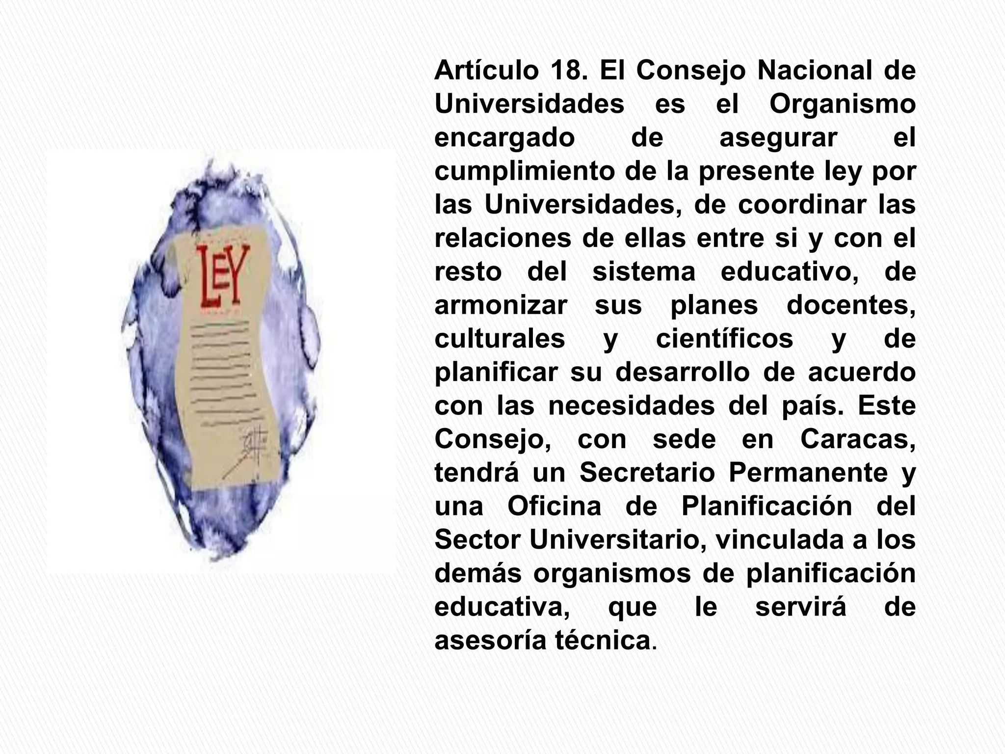 ley de universidades