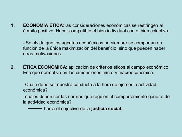 Etica Y Economia