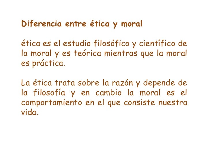 Etica y moral