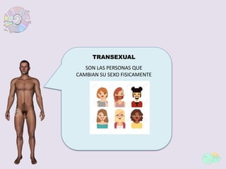TRANSEXUAL
SON LAS PERSONAS QUE
CAMBIAN SU SEXO FISICAMENTE
 
