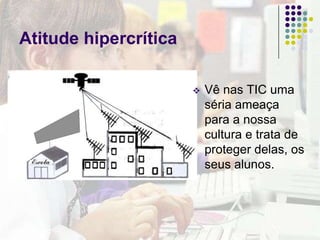 A educação para os MediaPossíveis vantagensVariedade metodológica e atenção à diversidadeFacilita o tratamento, a apresentação e a compreensão da informaçãoFacilita o protagonismo do aluno no processo de aprendizagemMotiva e propicia  o trabalho colaborativoPermite ao aluno o acesso a mundos e situações que, de outra forma, estariam fora do seu alcance.
