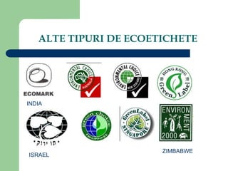 ALTE TIPURI DE ECOETICHETE
INDIA
ISRAEL
ZIMBABWE
 
