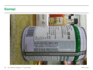 Avv. Massimo Alpigiani | 17 aprile 2020 CMS in Italia
Esempi
40
 