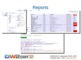 Reports




          OW2Con'12, November 28-29, 2012
          Orange Labs, Paris. www.ow2.org.
 