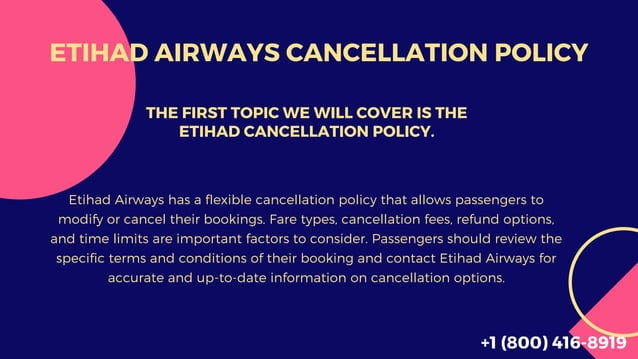 Etihad Airways Cancellation and Refund Policy | PPTX | Air Travel ...