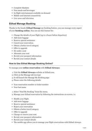 Etihad Flight Booking | PDF