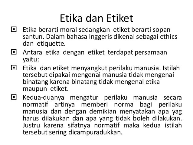 Etika dan bisnis