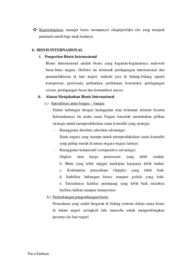 Etika dan budaya bisnis internasional