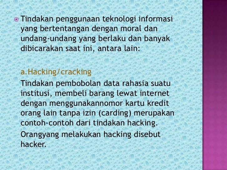 Etika dan keamanan dalam teknologi informasi