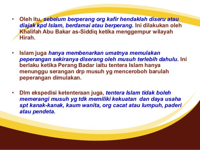 faktor faktor peperangan dalam islam