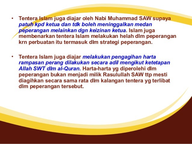 faktor faktor peperangan dalam islam