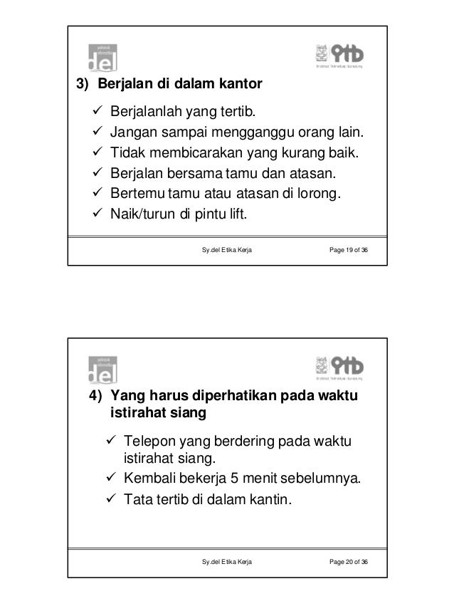 Etika kerja di kantor