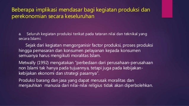Etika Konsumsi Produksi Dan Distribusi Dalam Islam