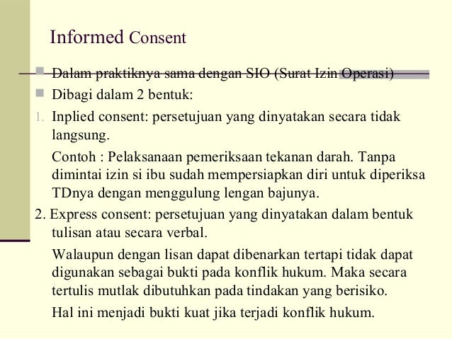 Contoh Formulir Informed Consent Bidan - Surpriz Menu