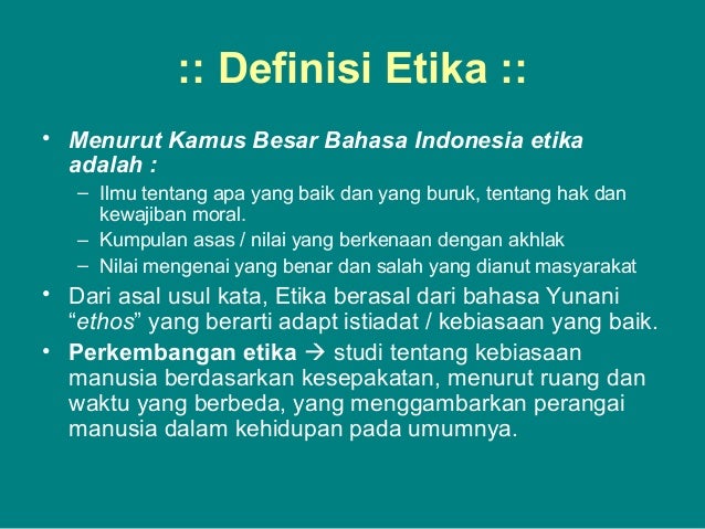 Etika Profesi Pertemuan 1