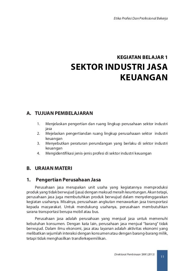 Apakah yang dimaksud dengan industri jasa keuangan