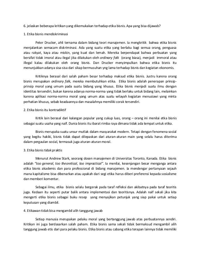 Etika Bisnis