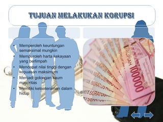 •   Memperoleh keuntungan
    semaksimal mungkin
•   Memperoleh harta kekayaan
    yang berlimpah
•   Mendapat nilai tinggi dengan
    kepuasan maksimum
•   Menjadi golongan kaum
    mayoritas
•   Memiliki ketenteraman dalam
    hidup
 