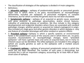 Etiological Classificaion of Seizures