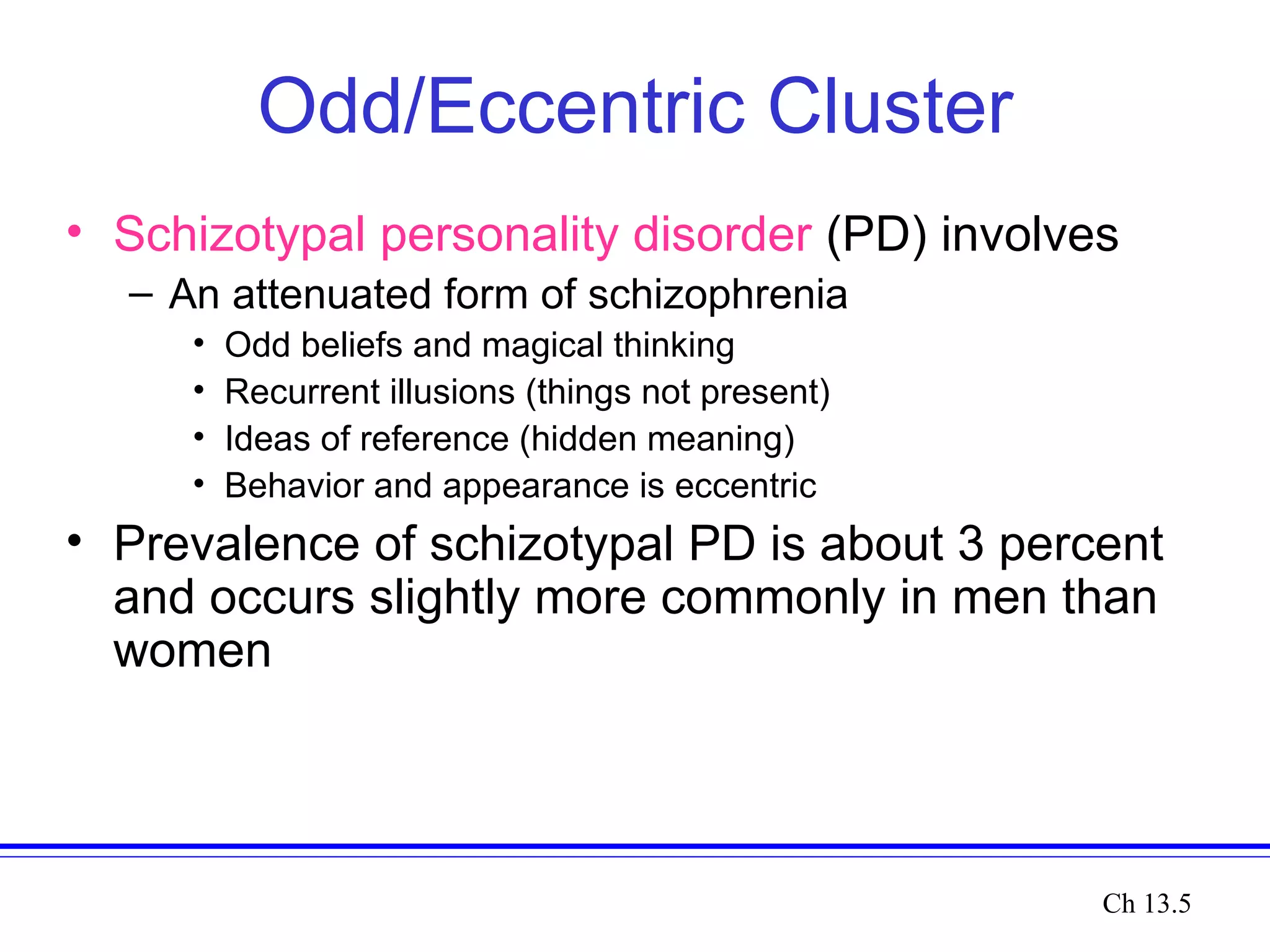 Etiology and cluster a | PPT | Mental Health | Diseases and Conditions